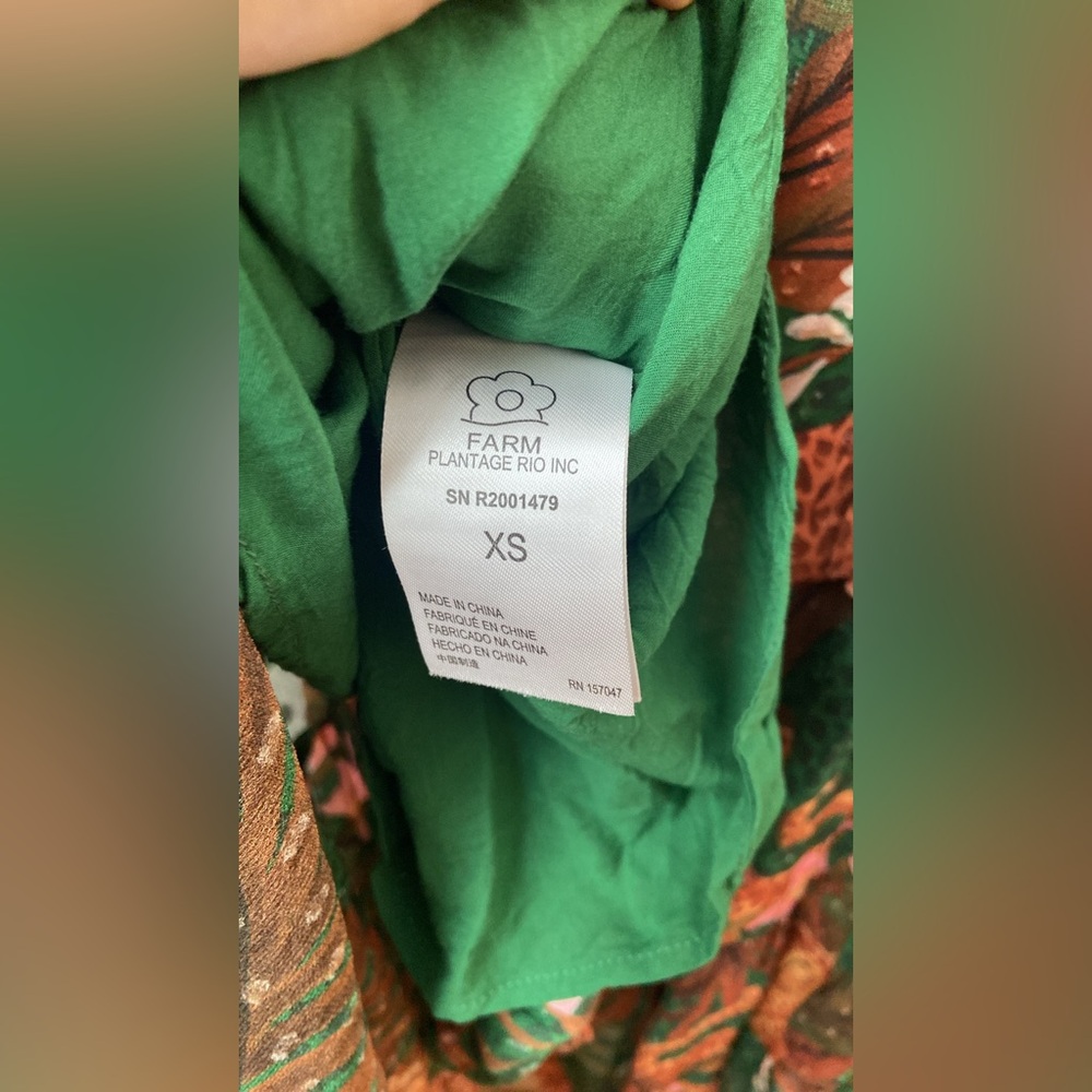 FARM Rio Mix Wild Leopards Green Maxi Dress Size XS - Picture 7 of 9